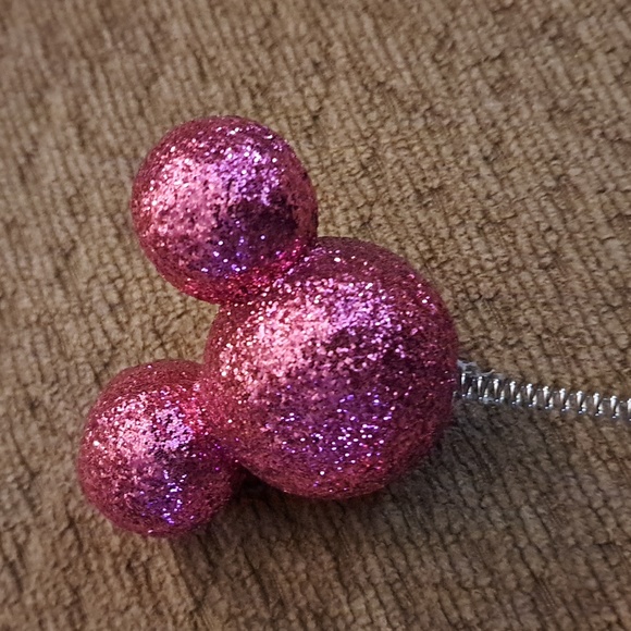 Disney Parks Headband Pink Glitter Mickey Mouse Ears - Picture 2 of 4